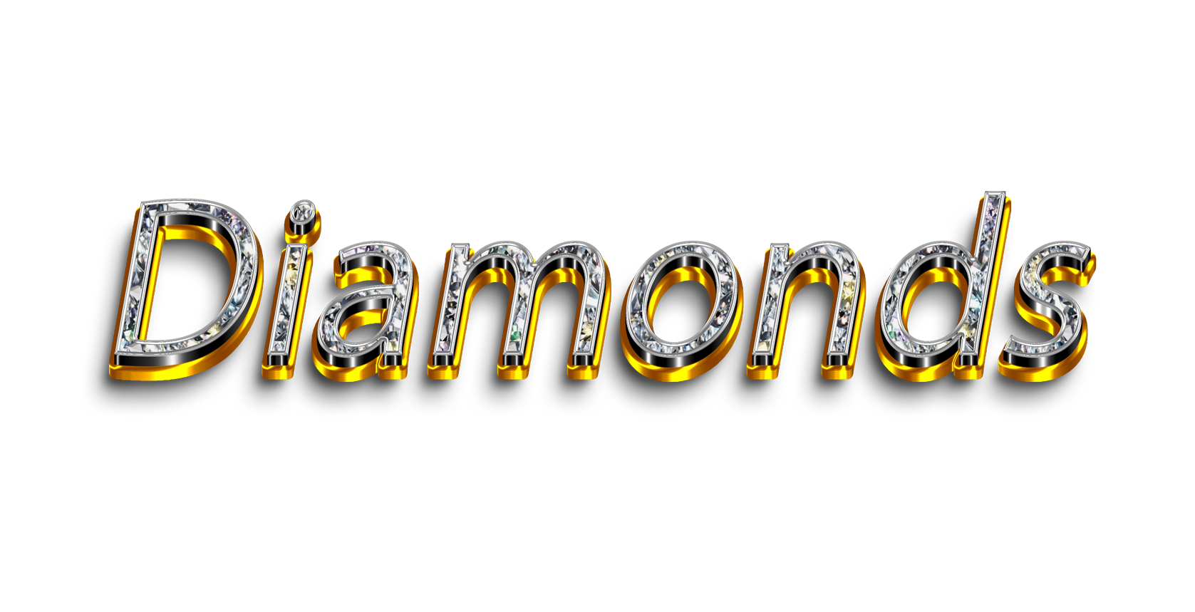 Diamonds png, word Diamonds png, Diamonds word png, Diamonds text png, Diamonds letters png, Diamonds word diamond gold text typography PNG images transparent background